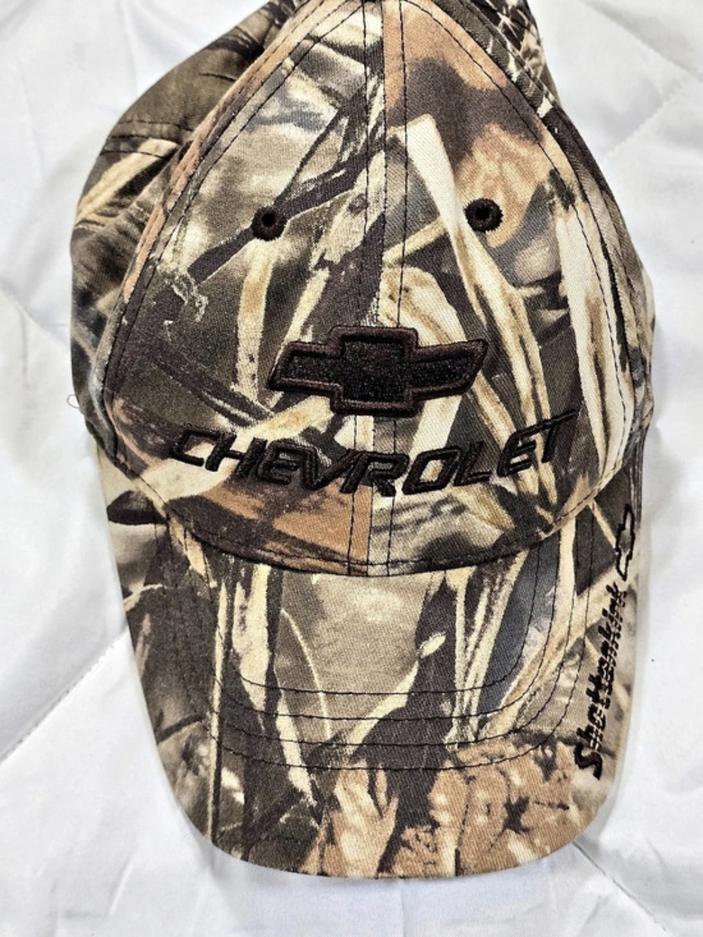 Dri Duck Chevrolet Camo Baseball Cap in Brown & Green